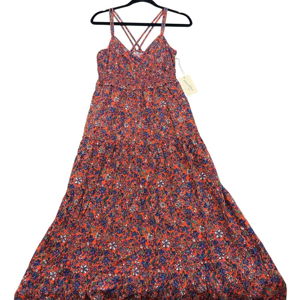 Universal Thread Women's Orange Sleeveless Strappy Back Dress - Size Small - NWT